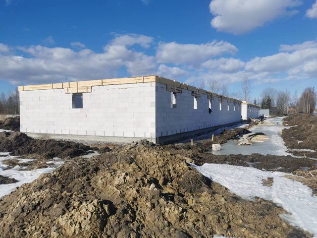 Стены из газобетона зимой